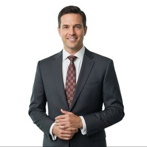 Hickey Freeman Made In USA Woven In Italy 100% Silk Tie